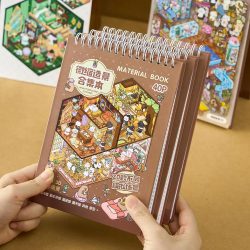 40 Stücke 20in1 3D Landschaft Aufkleber Sammlung Buch Album Cartoon Szene DIY Spielzeug Spiel Festival Geburtstagsgeschenk für Kind Mädchen Kind