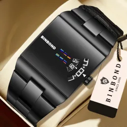 BINBOND Original Design Wasserdichte Herrenuhr Präzise Quarzuhren für Herren Luxuriöse Robuste Sportarmbanduhren Casual Reloj