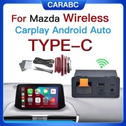 TYPE-C Für Mazda P2.1 Kabelgebundener oder P3.1 Kabelloser Carplay Android Auto Adapter Demio Miata USB HUB 2 3 6 CX3 CX5 CX8 CX9 Nachrüstkit