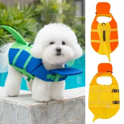 Schwimmweste für Hunde, verstellbar, für Pool, Surfen, Driften, Hundebekleidung, Rettungsweste mit Schwanz.