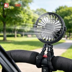 Tragbarer Clip-Ventilator Mini-Kinderwagen-Ventilator USB-Aufladbarer Baby-Kinderwagen Oktopus-Ventilator 360° °   Drehbarer Outdoor-Stativventilator Kleiner Clip-Ventilator