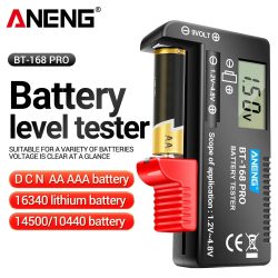 ANENG BT-168 PRO Digitaler Batterietester, Belastungsanalysator mit Display, Prüft AAA AA Knopfzellen, Lithium-Kapazität, Universaltester
