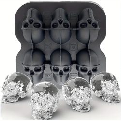 Schädel Eis Ball Form Silikon 3D Flexible Eiswürfel Trays BPA FREI Eis Trays Für Gefrierschrank Horror Schädel Kopf Cocktail Eis Ball Maker