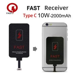 10W Kabelloser Ladeempfänger für Samsung Huawei Xiaomi iPhone 5-7 Universeller Micro-USB Typ-C Schneller Kabelloser Ladeadapter