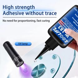 Sehrtransparenter UV-Kleber, wasserfest, UV-verstärkte Aushärtung, verwendet für die handwerkliche Produktion, DIY-Modelle. (mit UV-Lampe)
