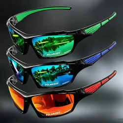 Modische Sport-Sonnenbrille, polarisiert, UV-Schutz, personalisierte Brille, runder Rahmen, Metall, Herren- und Damen-UV400-Brille