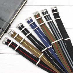 60er Jahre Französisches Armee-Uhrenarmband für Nylon-Uhrenarmband für Rolex Seiko Tudor Rolex Schwarz Grün Water Ghost Omega Gewebtes Uhrenarmband