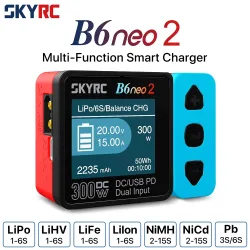 NEUES SKYRC B6neo 2 Smart Charger Multifunktions-Smart-Ladegerät DC 300 W PD 80 W LiPo/LiFe/Lilon/LiHV/NiMH/NiCd/Pb-Ladegerät