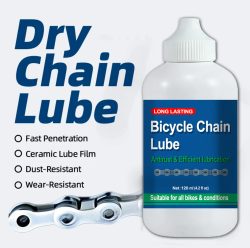 120ML Rennrad Wachsartiges Trockenkettenöl Reparatur Fahrrad Wachsartiges Wartungsöl Sprüh-Schmiermittel für Kette, Gabel, Schwungrad, Fahrradlagerfett