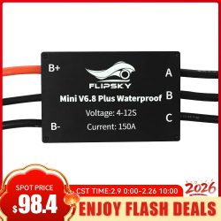 Blitzangebote Flipsky IP68 Wasserdichter ESC Elektronischer Geschwindigkeitsregler Mini FSESC6.8 Plus Basierend auf VESC6 150A für Efoil Ejet / Boot