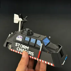 Ausziehbares TIV2 Tornado-Abfangfahrzeug Statisches Maßstabsmodell Sammlerstück Schreibtisch-Dekoration Geschenk für Sturmjäger und Meteorologie-Fans