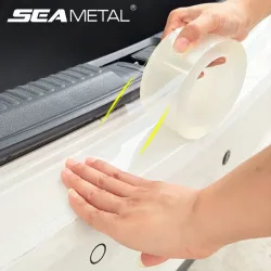 SEAMETAL Transparenter Aufkleber Autotür Kantenschutz Türschwelle Antikollisionsstreifen Autoschutzfolie für Styling-Formteile