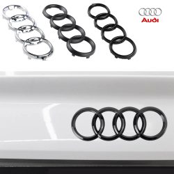 ABS für Audi Sline A3 8P 8L 8V A4 B8 B6 B7 B9 A6 C6 C7 S5 A7 A5 Q5 Q3 TT A1 Q7 Auto Logo Abzeichen Auto Frontgrill Hinten Stamm 4Ring