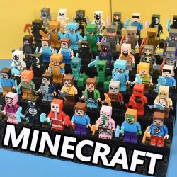 8 teile/los Minecrafte Creeper Kleine Bausteine EnderDragon DIY Steve Cube Skeleton Pferd Figuren Mini Baustein Für Kinder