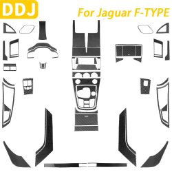 Für Jaguar F-TYPE 2013-2024 Carbon Fiber Center Konsole Getriebe Shift Dashboard Air Vent Panel Trim Set Auto zubehör Aufkleber