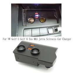 Für VW Golf 5 Golf 6 Eos MK5 Jetta Scirocco Auto Ladegerät Zigarette Leichter USB Splitter Eine Für zwei Schnelle Lade