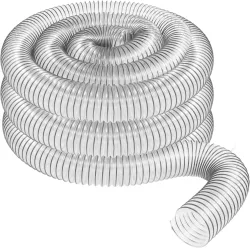 2''-4'' OD 50-100mm Klarer PVC-Staubsammelschlauch zur Verwendung mit Staubsammlern mit Anschlüssen. Ideal für Shop-Staubsauger