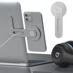 2024 Magnetischer Laptop-Handyhalter, Computer-Monitor, seitliches Handy, schlank und faltbar, für iPhone 14, 13, 12er-Serie, Hülle und alle Telefone