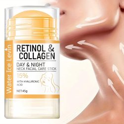 45g Retinol und Kollagen Tag- und Nacht-Halscreme-Stick, Hydratisierend und Feuchtigkeitsspendend, Nicht Fettig, Einfach Anzuwenden, Leicht Absorbierbar, Sanft und Nicht Reizend, Tief Eindringend!