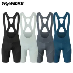 YKYWBIKE Männer Radfahren Trägerhose Italien Schnittstelle Polsterung 7 Stunden Reiten Sommer Rennrad Trägerhose Nahtlose Fahrrad Shorts Trägerhose