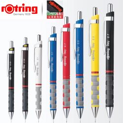 1 Rotring Tikky Druckbleistifte, 0,5/0,7 mm, automatischer Druckbleistift, leichtes Kunststoffgehäuse, dreieckiges Schaft, Hi-Polymer-Minen