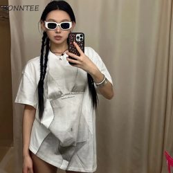 Weiße T-Shirts für Damen, sexy Bikini, bedruckt, Sommer, lockere Passform, kurze Ärmel, amerikanischer Stil, schick, Streetwear, heiße Mädchen, Freizeit, stilvoll