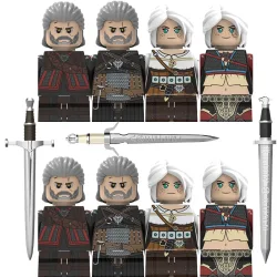 The Witcher FT24-27 Geralt Bausteine für Spielzeuggeschenke Red Dead Redemption Bauklötze DIY Mini-Actionfiguren für Weihnachtsgeschenke