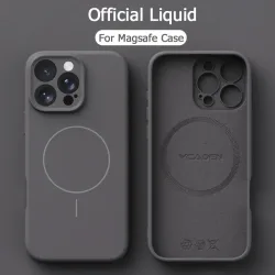Magnetische Luxus-Wireless-Ladehülle für MagSafe-Handyhüllen für iPhone 16 Plus 15 14 13 17 18 Pro Max Original Flüssigsilikon-hülle