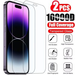 2 Stück gehärtetes Glas für iPhone 14 13 12 11 Pro Max Displayschutzfolie für IPhone 12Mini 13Mini 7 8 15 Plus SE X XS XR 14Pro Glas