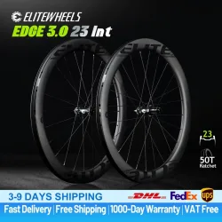 ELITEWHEELS EDGE DISC 3.0 Carbon-Laufradsatz 50T Ratchet-System Center Lock Wing 20 Speichen UD Matt Roh