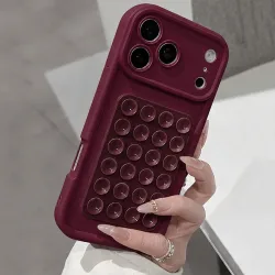 Minimalistische, matte Silikon-Schutzhülle mit Saugnapfhalterung für iPhone 18 17 11 12 13 14 15 16 Pro Max 7 8Plus X XR, stoßfeste Abdeckung