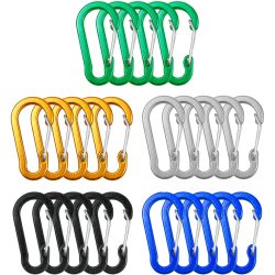 5/10/12 stücke Karabiner Clips Mini Aluminium Legierung Schlüsselbund Karabiner Clip D Ringe Outdoor Camping Wandern Angeln Rucksackreisen 2023