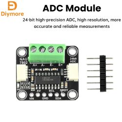 NAU7802 Hochpräzises ADC-Modul, 24-Bit-ADC-Datenkonvertierungsdruckmodul, kompatibel mit STEMMA QT/Qwiic 2,7 V ~ 5,5 V