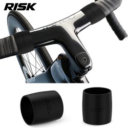 RISK Fahrrad-Lenkerband-Befestigungsringe Silikon Anti-Rutsch Hochelastische Gummihülle für Rennrad- und Mountainbike-Lenkerinstallation