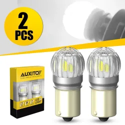 AUXITO 2x1156 LED-Birne BA15S P21W 7506 LED Canbus 12V 6000K Weiß Gelb Super Helle DRL Auto Backup Rückfahrscheinwerfer Signallampe