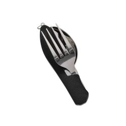 Faltbares Camping-Besteckset Multifunktionales Messer-Gabel-Löffel-Kombi aus Edelstahl Outdoor-Picknick-Besteck für Camping und Picknick