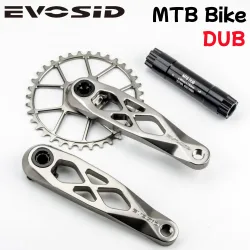 EVOSID Ultraleichte MTB-Fahrradkurbel 165 mm DUB-Achse 29 mm Mountainbike-Kurbelgarnitur 170 mm 3-Nagel gerade Installation für Enduro AM