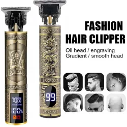 Kabelloser Haarschneider Vintage-Haarschneidemaschine USB Schnellladung Haarschneidegerät Elektrischer Rasierer Professioneller Friseur