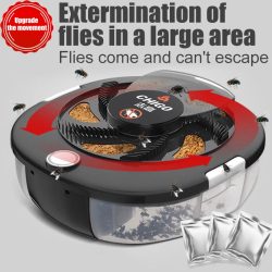 CHIGO Fliegenfänger, wiederaufladbar/USB, elektrische Fliegenfalle, Sicherheit, Innenfliegenfalle, Outdoor, Insekten, Schädlingsfangwerkzeug für Küche, Garten