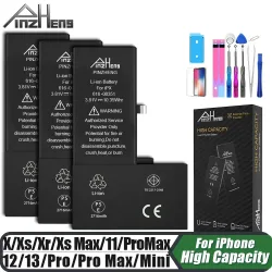PINZHENG Akku für iPhone X XR XS 11 12 13 Mini Max Pro Pro Max Real High Capacity Ersatz Bateria Garantie Ein Jahr