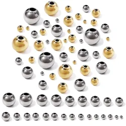 2-10mm hochwertige Edelstahlperlen für Schmuckherstellung lose Distanzperlen DIY Armband Halskette Armbänder Großhandel