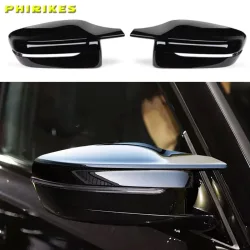 G30 G38 Helle schwarze Seitenflügel-Rückspiegel-Abdeckkappen für BMW 2 3 4 5 7 Serie G20 G21 G28 G22 G11 G12 G42 M4 Stil LHD RHD
