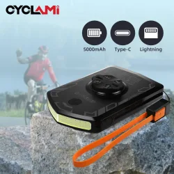 CYCLAMI RVL01 Fahrrad-Frontlicht, IPX6, wasserdicht, Fahrradscheinwerfer, Typ-C-Aufladung, für XOSS IGS Computer-Lichter, Aufladen