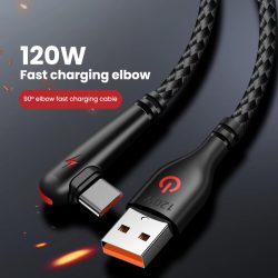 120W USB-C-Kabel 90 Grad Ellenbogen Handy schnell aufladen für huawei mate 40 30 Xiaomi Samsung Handy-Ladekabel