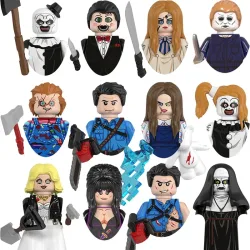 Halloween Neue Bausteine Terrifier Death Megan Minifiguren Spielzeugsteine Geschenke für Kinder und Erwachsene