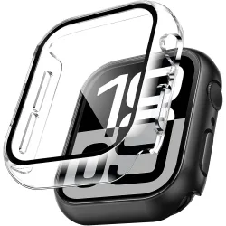 Glas + Abdeckung für Apple Watch Gehäuse 10 9 8 7 6 SE 5 iWatch Zubehör Displayschutzfolie iWatch Serie 46 mm 44 mm 40 mm 41 45 mm 38 42 mm