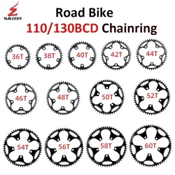 WUZEI Rennrad 110/130BCD Kettenblatt 36/38/40/42/44/46/48/50/52/54/56/58/60T 110BCD/130BCD Straße/Klapprad Kurbel Kettenblatt