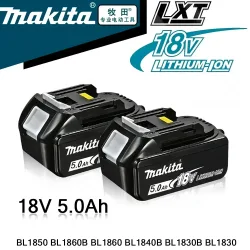 Bateria Makita de 18V, 5Ah, BL1850B, Ionen de Litio, Bateria Original Makita de 18V BL1850 BL1860B BL1860 BL1840B