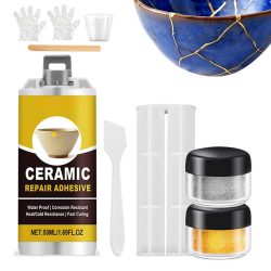 Goldkleber für Keramik, Glasskulpturen, Reparatur von Goldklebstoff, lebensmittelecht, für Badewanne, Kosmetikteller, Kunsthandwerksfiguren