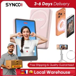 ?DE STOCK? SYNCO XView M4 4 Zoll Magnetischer Vlog-Selfie-Monitor P2P Drahtlose Verbindung Bluetooth-Fernbedienung Kein WLAN erforderlich Tragbarer Rückkamera-Betrachter Kompatibel mit iPhone
